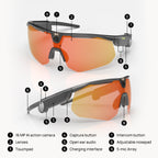 BleeqUp Ranger AI Sports Camera Glasses - Standard Lens