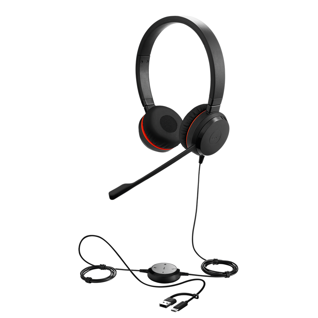 Jabra Evolve 20 SE - Professional corded headset with easy call management and great sound for calls and music