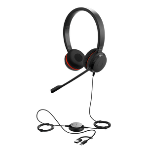 Jabra Evolve 20 SE - Professional corded headset with easy call management and great sound for calls and music